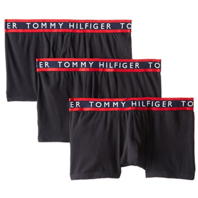 多色可选！Tommy Hilfiger 男士经典平角内裤三条装