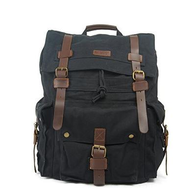 黑五倒计时！Kattee Vintage 复古帆布双肩背包