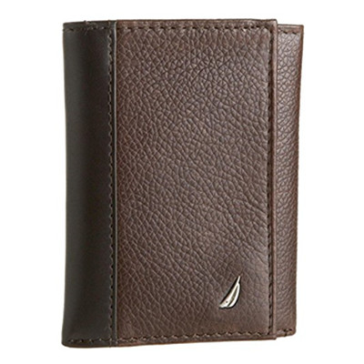 黒五倒计时！Nautica诺帝卡Milled Trifold男士真皮钱包