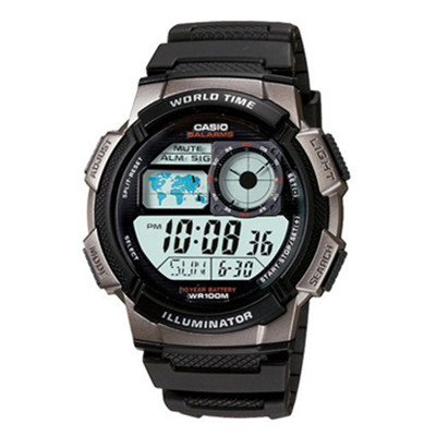 畅销产品！Casio 卡西欧 世纪地图休闲树脂电子男表