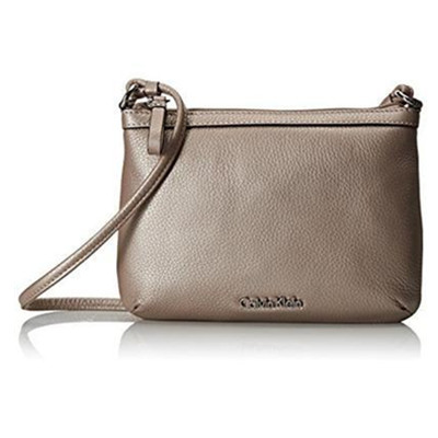黑五来了！Calvin Klein Pebble 女款真皮斜挎包