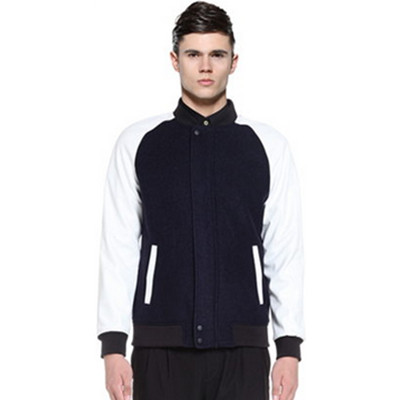 活力四射！TRENDIANO立领拼接撞色毛呢外套3143344590