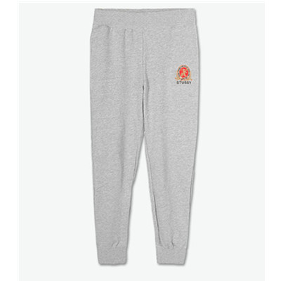 时尚运动！stussy 图案刺绣束口休闲裤