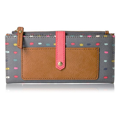 黑五来了！Fossil 化石 Keely Tab 标签 长款钱包