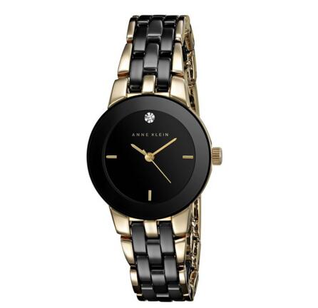 中亚海外购！安妮&middot;克莱因 女 AK / 1610bkgb 金/黑陶瓷手链表