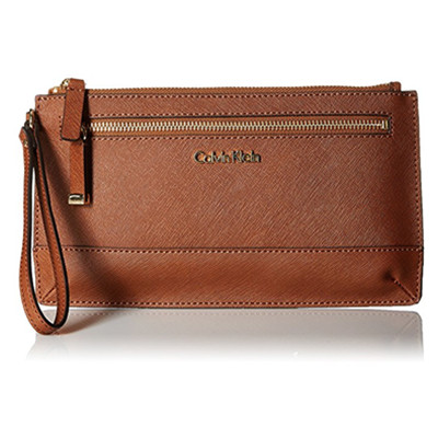 黑五来了！Calvin Klein Saffiano 女士真皮手拿包