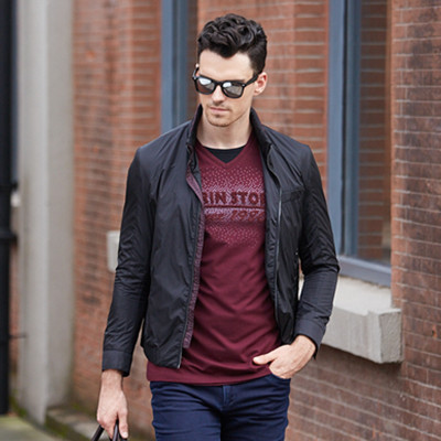 型男必备！劲霸休闲茄克FKDY3143