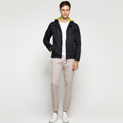 简约方便！佐丹奴抽绳松紧腰纯色休闲束脚裤01115049