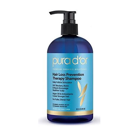 中亚海外购！Pura d'or金标防脱发有机洗发水 454g