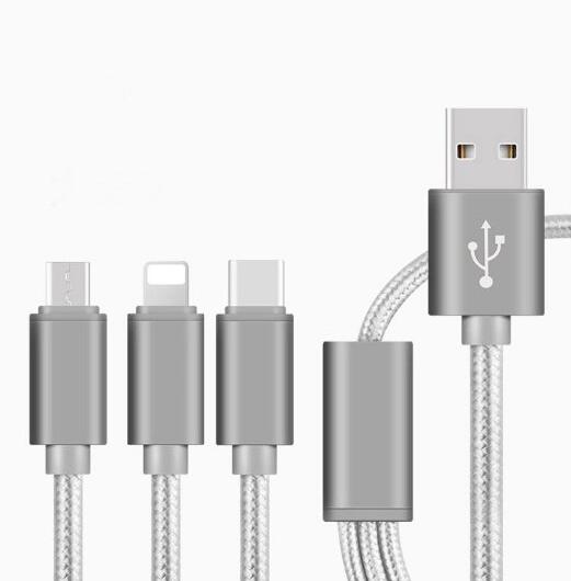 一线三用！YOUWO优渥 多功能数据线 三合一数据线