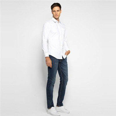 休闲百搭！佐丹奴精工洗水弹力棉窄脚裤01116030