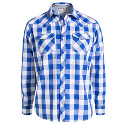 经典格纹！ESPRIT男士2016休闲格纹全棉长袖衬衫036EE2F019