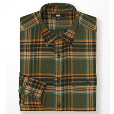 经典格纹！UNIQLO优衣库法兰绒格子衬衫185565