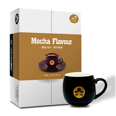 Z秒杀！云啡 云南小粒咖啡 48袋720克 摩卡味三合一