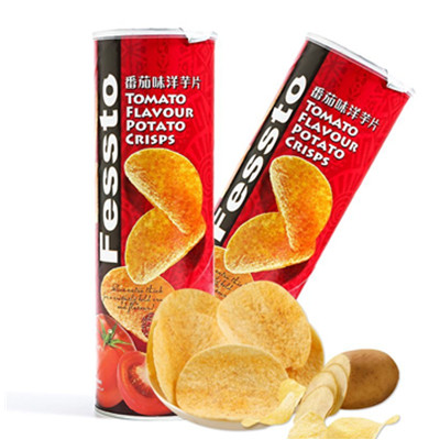 香脆可口！Fessto菲思图 番茄味薯片 160g*2 三份