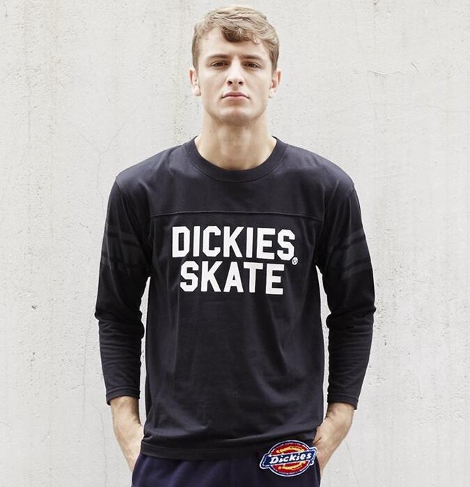 简约百搭！Dickies 男式 七分袖T恤 164M30WD17