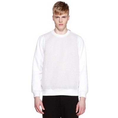 优雅绅士风！TRENDIANO拼接网布圆领宽松卫衣外套3151041870