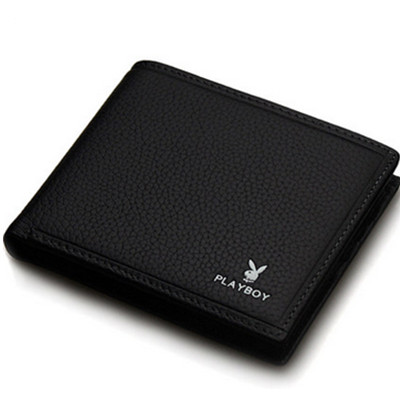 商务风格！花花公子男士短款真皮钱包PAA2323-11N