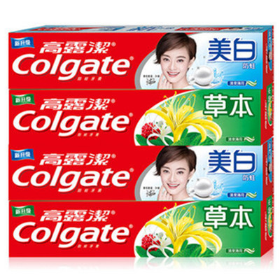 价格不错！高露洁经典草本防蛀牙膏4支560g