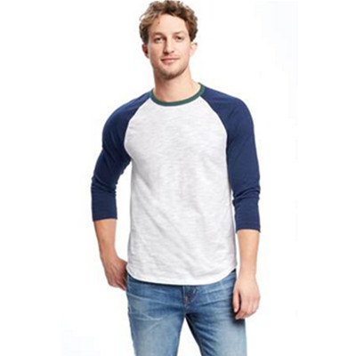 休闲白搭！Old Navy男装舒适七分袖棒球T恤429846