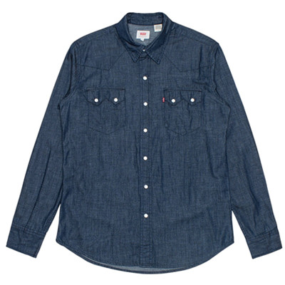 型男必备！Levi's李维斯男式长袖牛仔衬衫61879-0040
