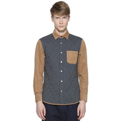 帅气有型！TRENDIANO纯棉拼接长袖棉衣外套314404528P