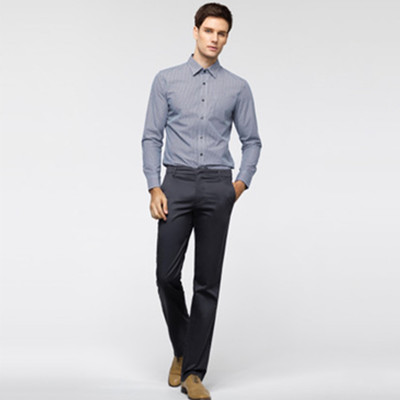 双12预告！佐丹奴商务休闲修身细纹衬衫01042575