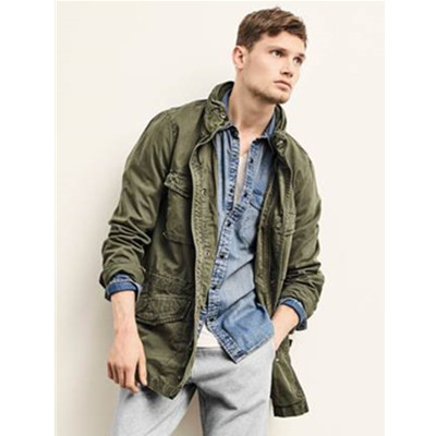 双12好价！GAP 323776 M2 男装 连帽风衣夹克