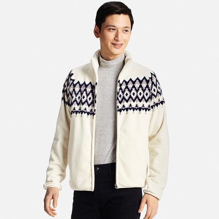 保暖舒适！优衣库 男装 摇粒绒 茄克(长袖)186273