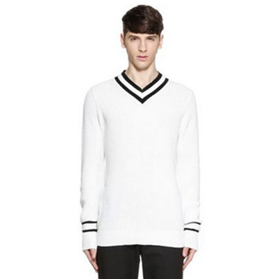 双12预告！TRENDIANO棉撞色V领套头针织衫3HC1032150