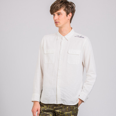 双12预告！Dickies字母绣花休闲长袖衬衫163M20EC05