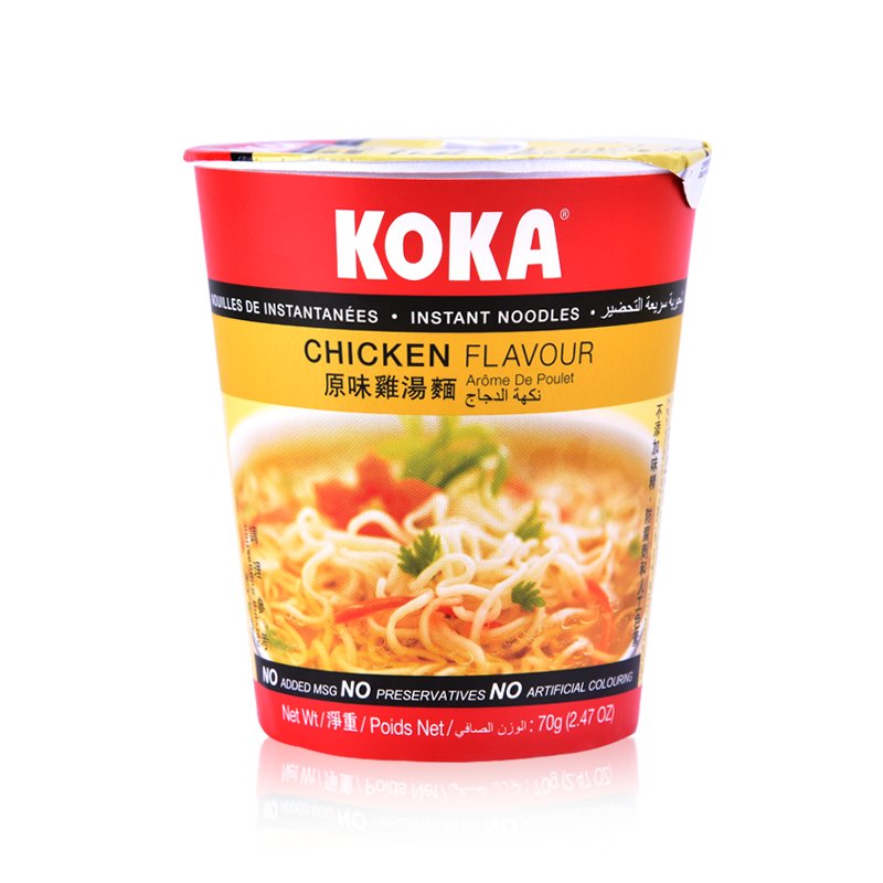 凑单品！KOKA 可口  鸡汤味泡面方便面 70克/杯
