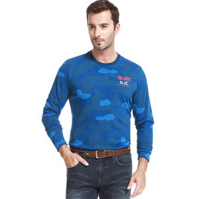 双12预告！NAUTICA诺帝卡男装长袖圆领T恤ESQ 4E3907