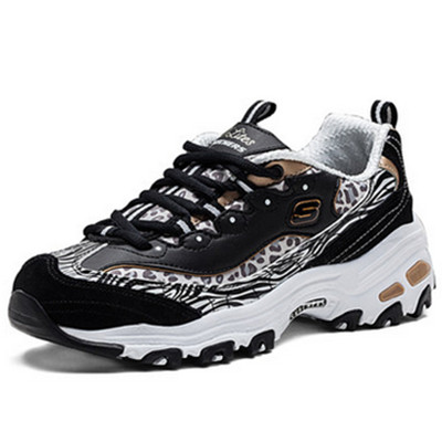 双12预告！斯凯奇D'lites黑白豹纹情侣厚底休闲鞋99999833