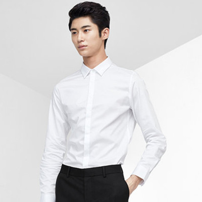双12预告！GXG白色纯棉长袖衬衫#64803012