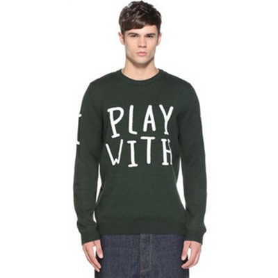 双12预告！TRENDIANO潮字母圆领套头针织衫3HC303652E