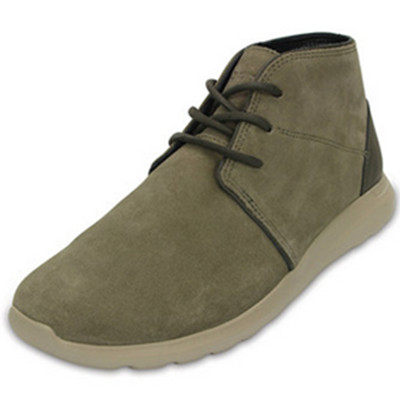 舒适轻便！Crocs卡骆驰塞尔王系带厚底男平底短靴|203391