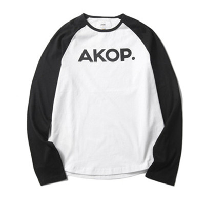 潮流拼接！AKOP. LOGO主题插肩tee