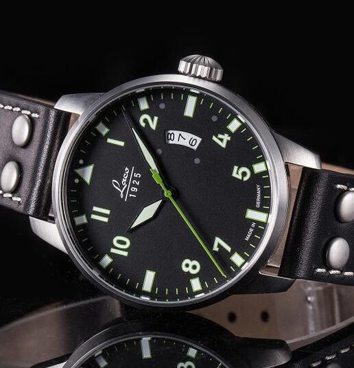 绿色指针！LACO 朗坤 机械男士手表 851912