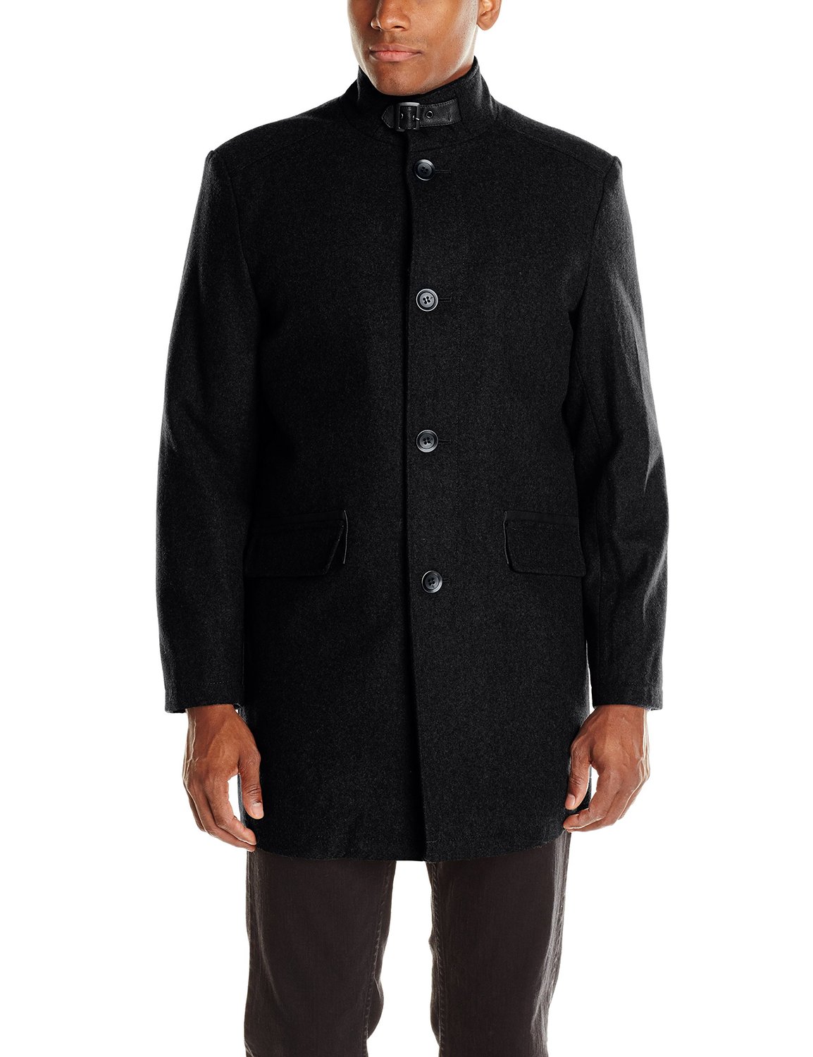 中亚海外购！Kenneth Cole 男士羊毛混纺中长款大衣