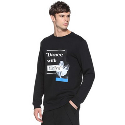 休闲百搭！TRENDIANO棉质字母拼色套头卫衣外套3HC304436P