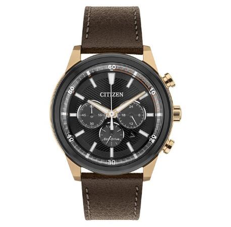 中亚海外购！西铁城 男士全自动3眼手表 CA4346-06H