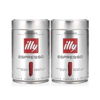 底价爆款！illy 意利 浓缩咖啡粉 中度烘焙 250克 2罐