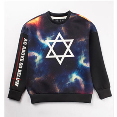 个性有型！LET'S TEE 星云太空棉卫衣