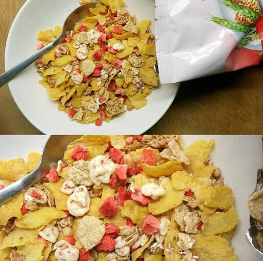 营养美味！ICA 爱西爱 草莓酸奶什锦粗粮麦片 500g