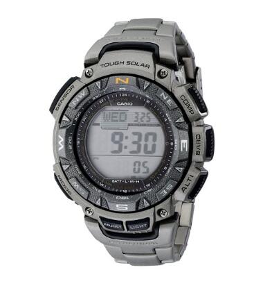 中亚海外购！卡西欧 PAG240T-7CR 男款太阳能腕表