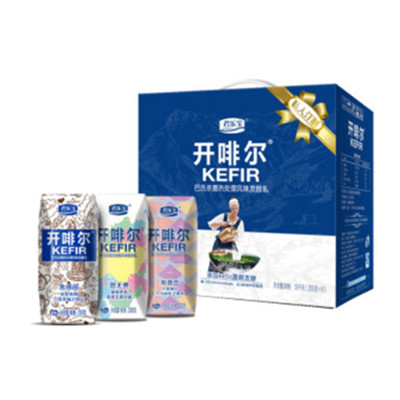 营养健康！君乐宝开啡尔常温酸牛奶 200g*8