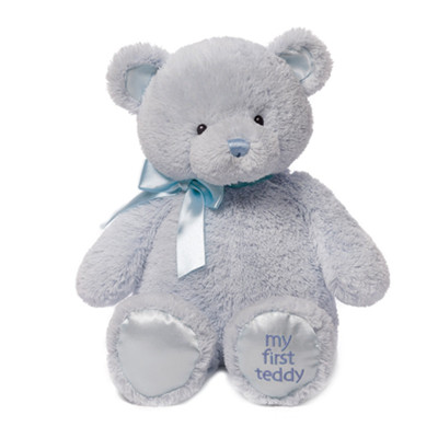 圣诞礼物！GUND 泰迪熊毛绒玩具--18 英寸(46cm)浅蓝色
