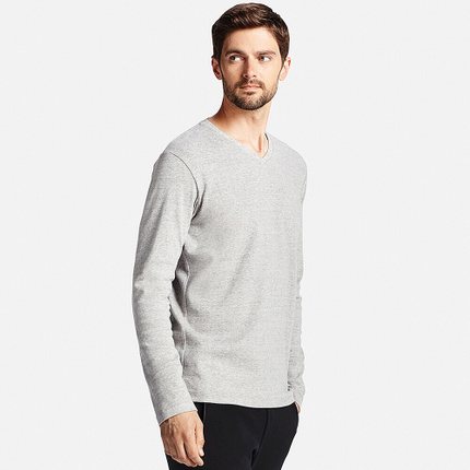 185码好价！UNIQLO优衣库柔软V领T恤(长袖)172339