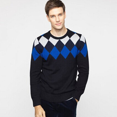 近期好价！佐丹奴男式菱格长袖针织衫01055575